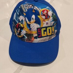 Kids Blue Sonic the Hedgehog Let’s Go baseball Adventure Hat
